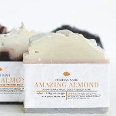 Cosmetische bar zeep buik band label wrap amandel uitnodigingen wikkel