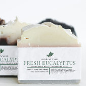 Cosmetische bar zeep buik band label wrap eucalypt uitnodigingen wikkel