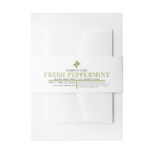 Cosmetische bar zeep buik band label wrap pepermun uitnodigingen wikkel (Voorkant Voorbeeld)