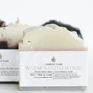 Cosmetische Bar Zeep Buik Band Label Wrap Sandelho Uitnodigingen Wikkel