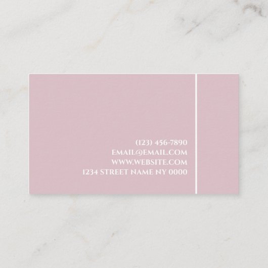 Cosmetische chirurg visitekaartje (Achterkant)