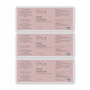 Cosmetische Dropper Flaceletiket Sticker