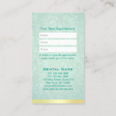 Cosmetische en algemene benoeming van de Dentist G Afsprakenkaartje (Achterkant)