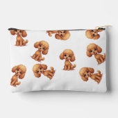 Cosmetische en toilettassen (bruine poedelpuppy) etui (Achterkant)