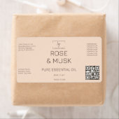 Cosmetische etiketten Dropper Logo fles met Qrcode (Insitu)