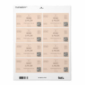 Cosmetische etiketten Dropper Logo fles met Qrcode (Full Sheet)