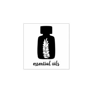 Cosmetische Fles Met Lavendeltekening Rubberstempel