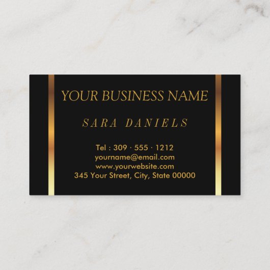 Cosmetische injector met Gold Confetti & Red Lips Visitekaartje (Achterkant)