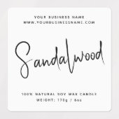 Cosmetische-kaarsenlabel met modern script labels (Design 1)