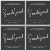 Cosmetische-kaarsenlabel met modern script sticker (Voorkant)