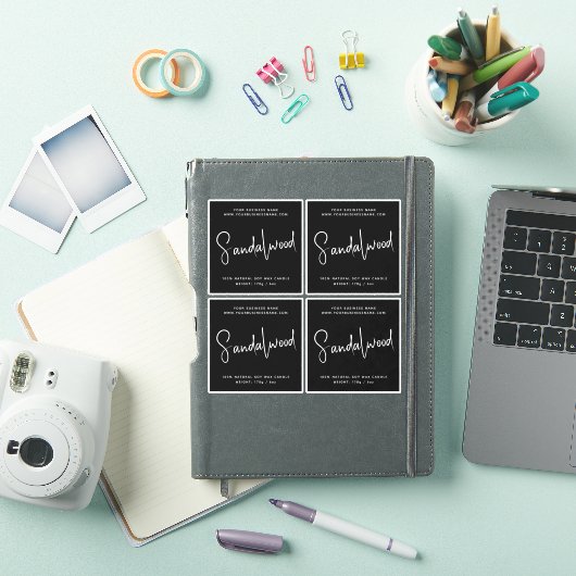 Cosmetische-kaarsenlabel met modern script sticker (iPad Cover)