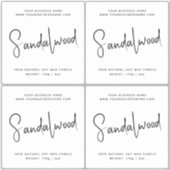 Cosmetische-kaarsenlabel met modern script sticker (Voorkant)