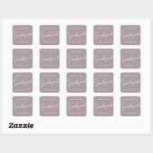 Cosmetische-kaarsenlabel met modern script vierkante sticker (Vel)