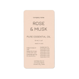 Cosmetische Olielabels/Druppelflesje met Qrcode Etiket