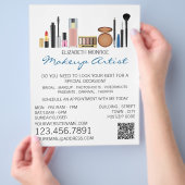 Cosmetische selectie, Makeup Artist Adverteren Flyer (Hand)