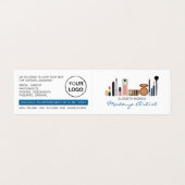 Cosmetische selectie, Makeup Artist, Loyalty Card Visitekaartje (Buitenkant ongevouwen)