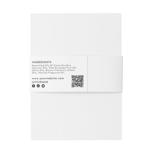 Cosmetische staaf - Sjabloon - Etiket - verpakking Uitnodigingen Wikkel (Achterkant Voorbeeld)