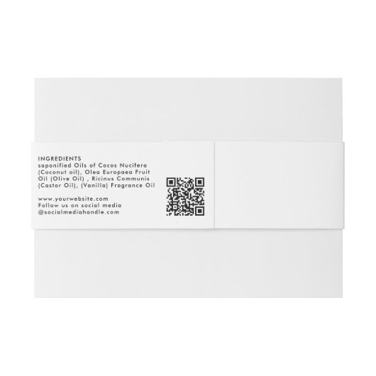 Cosmetische staaf - Sjabloon - Etiket - verpakking Uitnodigingen Wikkel (Achterkant Voorbeeld)