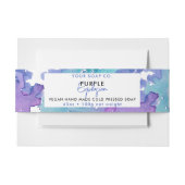 Cosmetische staaf zeep band Etiket Paars Uitnodigingen Wikkel (Voorkant Voorbeeld)