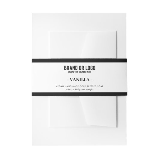 Cosmetische staaf zeep Belly Band Label Wrap Logo Uitnodigingen Wikkel (Voorkant Voorbeeld)