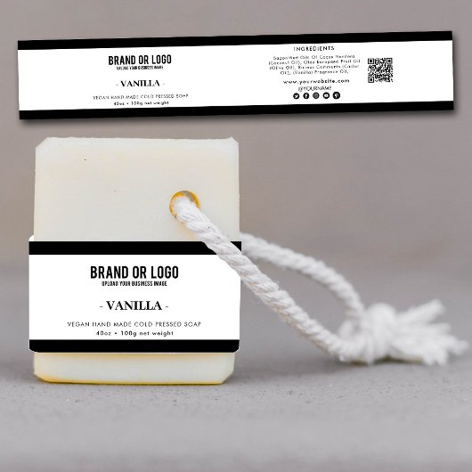 Cosmetische staaf zeep Belly Band Label Wrap Logo Uitnodigingen Wikkel