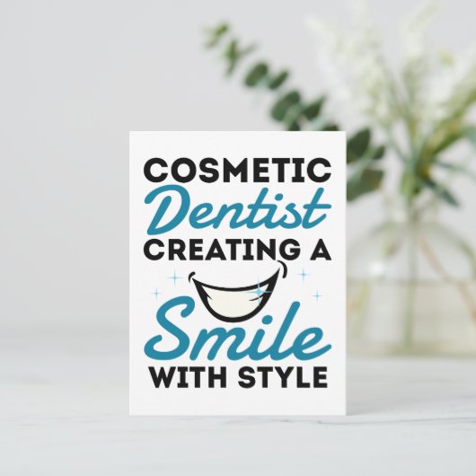 Cosmetische Tandarts Tandheelkunde Glimlach Stijl Briefkaart (Staand voorkant)