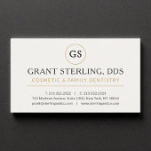 Cosmetische tandarts wit goud moderne elegante lux visitekaartje