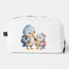 Cosmetische tas met blauwe vogelsiblings