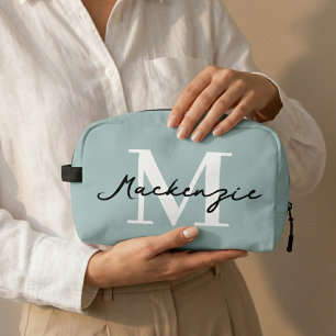 Cosmetische tas met eigen naam en monogram, bruids