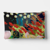 Cosmetische tas/potlood etui met bloemen in de nac (Achterkant)