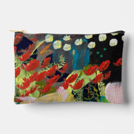 Cosmetische tas/potlood etui met bloemen in de nac