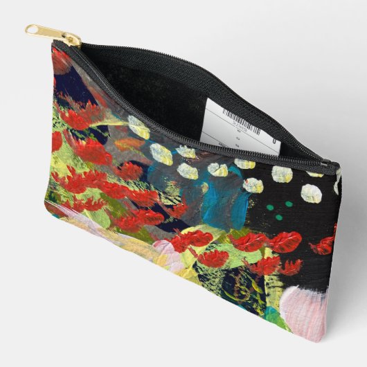 Cosmetische tas / potlood zakje in bloemen in de n (Open)