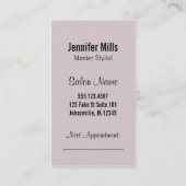 cosmetologe cosmetologe haarstylist afsprakenkaartje (Achterkant)