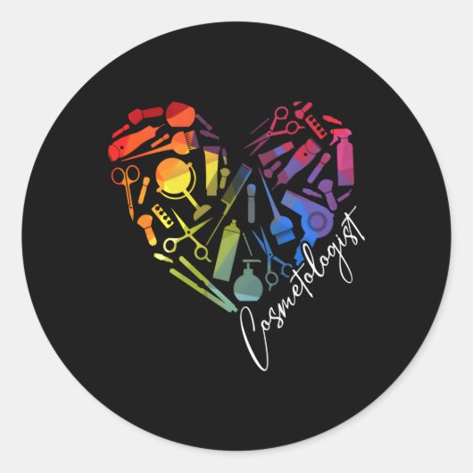 Cosmetologie Afstuderen Cosmetoloog leren Ronde Sticker (Voorkant)