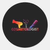 Cosmetologie Afstuderen Cosmetoloog Ronde Sticker (Voorkant)