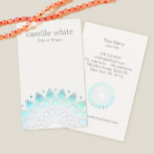 Cosmetologie Elegant Circle Light Blue Off-White Visitekaartje