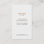 Cosmetologie Faux Gold Leaf Perzik Koraal Visitekaartje (Achterkant)