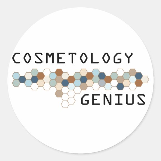 Cosmetologie Geniaal Ronde Sticker (Voorkant)
