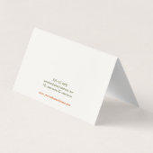  Cosmetologie Oranje Rode Bloemen Visitekaartje (Achterkant)