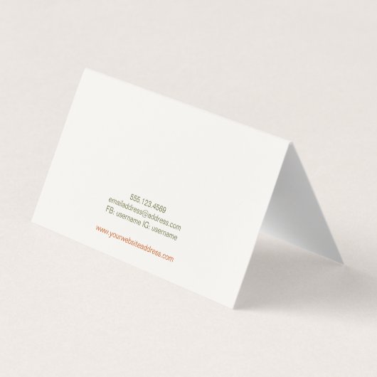  Cosmetologie Oranje Rode Bloemen Visitekaartje (Achterkant)