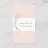 Cosmetologie Pampas Grass Floral Visitekaartje (Achterkant)