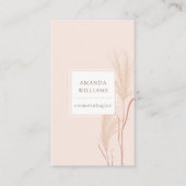 Cosmetologie Pampas Grass Floral Visitekaartje (Voorkant)