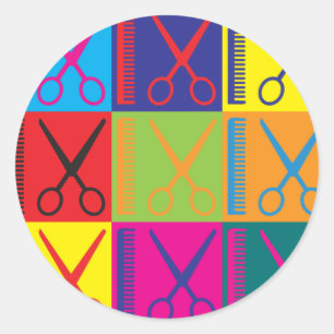 Cosmetologie Pop Art Ronde Sticker