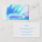Cosmetologie Turquoise Blue Abstracte Spa en Salon Visitekaartje (Voorkant / Achterkant)