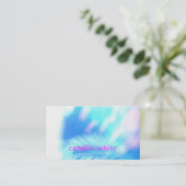 Cosmetologie Turquoise Blue Abstracte Spa en Salon Visitekaartje (Staand voorkant)