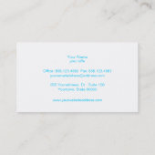 Cosmetologie Turquoise Blue Abstracte Spa en Salon Visitekaartje (Achterkant)