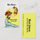 cosmetologie van de haarstylist make-up visitekaartje (Voorkant / Achterkant)