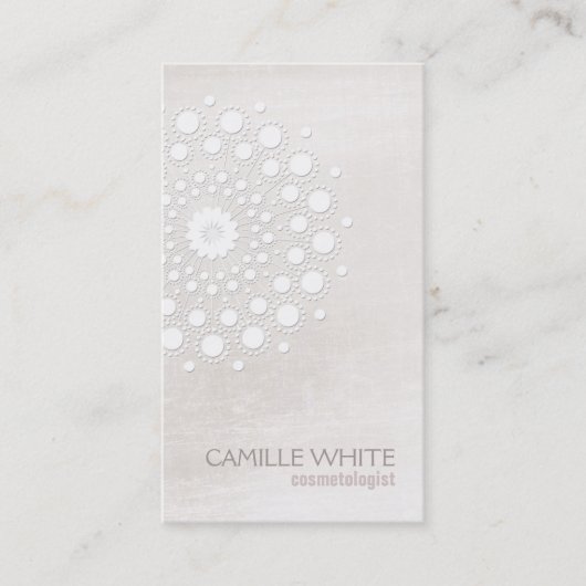 Cosmetologie White Rosette Natural and Organic Spa Visitekaartje (Voorkant)
