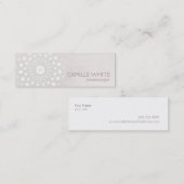 Cosmetologie Witte Cirkel Ivory Textuur Elegant Sp Mini Visitekaartje (Voorkant / Achterkant)