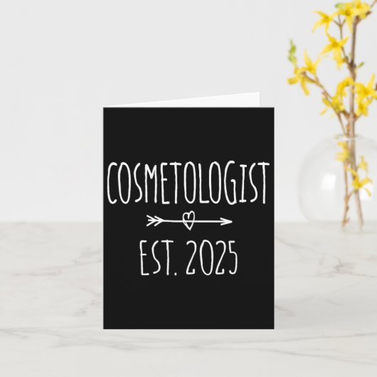 Cosmetologist Afstuderen 2025 Cosmetology Beauty S Kaart (Gele Bloem)